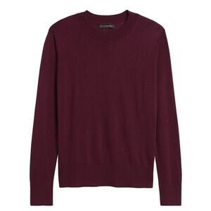 Banana Republic Silk Cashmere Sweater Red Purple Crewneck XS Lightweight Soft